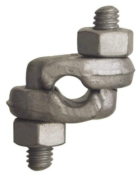 CM - 3/4" Wire Rope Double Saddle Clip - Forged Steel, Galvanized - Industrial Tool & Supply