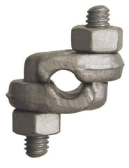 CM - 3/4" Wire Rope Double Saddle Clip - Forged Steel, Galvanized - Industrial Tool & Supply
