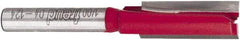 Freud - 3/8" Diam, 1/4" Shank Diam, 1" Length of Cut, 2 Flute Double Edge Straight Router Bit - 2-1/2" Overall Length, Carbide Tipped - Industrial Tool & Supply