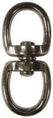 Value Collection - 3-3/8" Long Oval Deluxe Swivel Eye Bolt Snap - Zinc Alloy with 5/16" Snap Opening - Industrial Tool & Supply