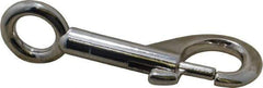 Value Collection - 3-5/16" Long Oval Fixed Eye Bolt Snap - Zinc Alloy with 3/8" Snap Opening - Industrial Tool & Supply