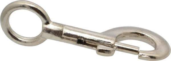 Value Collection - 3-3/8" Long Oval Fixed Eye Bolt Snap - Zinc Alloy with 5/16" Snap Opening - Industrial Tool & Supply