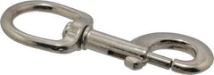 Value Collection - 3-11/16" Long Oval Swivel Eye Bolt Snap - Zinc Alloy with 5/16" Snap Opening - Industrial Tool & Supply