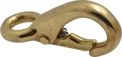 Value Collection - 2-1/4" Long Fixed Eye Boat Snap - Solid Brass with 1/4" Snap Opening - Industrial Tool & Supply