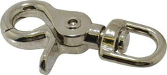 Value Collection - 2-1/4" Long Swivel Eye Trigger Snap - Zinc Alloy with 3/8" Snap Opening - Industrial Tool & Supply