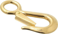 Value Collection - 4-1/8" Long Snap Hook - Solid Brass with 5/8" Snap Opening - Industrial Tool & Supply