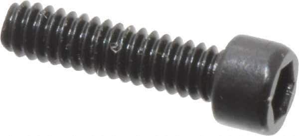 Unbrako - #0-80 UNF Hex Socket Drive, Socket Cap Screw - Alloy Steel, Black Oxide Finish, 1/4" Length Under Head - Industrial Tool & Supply