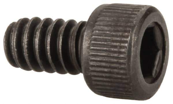 Unbrako - #6-32 UNC Hex Socket Drive, Socket Cap Screw - Alloy Steel, Black Oxide Finish, 1/4" Length Under Head - Industrial Tool & Supply