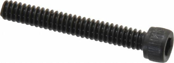 Unbrako - #6-32 UNC Hex Socket Drive, Socket Cap Screw - Alloy Steel, Black Oxide Finish, 1" Length Under Head - Industrial Tool & Supply