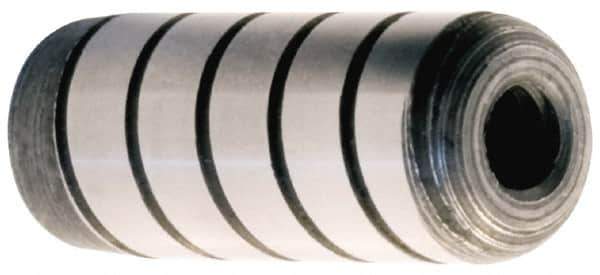 Unbrako - M20, 50mm OAL, Knurled Cup Point Set Screw - Grade 45H Alloy Steel, 10mm Key - Industrial Tool & Supply