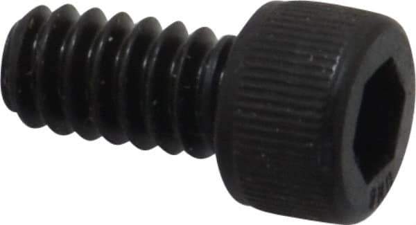 Unbrako - #10-24 UNC Hex Socket Drive, Socket Cap Screw - Alloy Steel, Black Oxide Finish, 3/8" Length Under Head - Industrial Tool & Supply