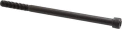 Unbrako - 1/4-20 UNC Hex Socket Drive, Socket Cap Screw - Alloy Steel, Black Oxide Finish, 4" Length Under Head - Industrial Tool & Supply