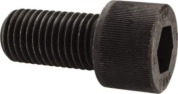 Unbrako - 1-8 UNC Hex Socket Drive, Socket Cap Screw - Alloy Steel, Black Oxide Finish, 2" Length Under Head - Industrial Tool & Supply