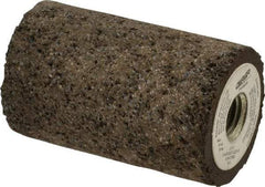 Norton - Type 18, 2" Max Diam, 3" Head Thickness, 20 Grit Square Tip Plug - Zirconia Alumina, Very Coarse Grade, 5/8-11 Shank Thread - Industrial Tool & Supply