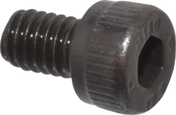 Unbrako - M4x0.70 Metric Coarse Hex Socket Drive, Socket Cap Screw - Grade 12.9 Alloy Steel, Black Oxide Finish, 6mm Length Under Head - Industrial Tool & Supply