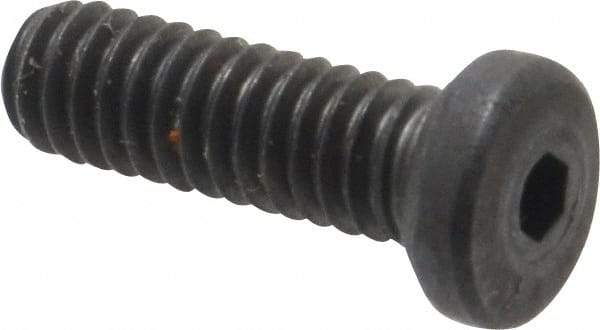 Unbrako - #8-32 UNC Hex Socket Drive, Low Socket Cap Screw - Alloy Steel, Black Oxide Finish, 1/2" Length Under Head - Industrial Tool & Supply