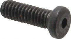 Unbrako - #8-32 UNC Hex Socket Drive, Low Socket Cap Screw - Alloy Steel, Black Oxide Finish, 1/2" Length Under Head - Industrial Tool & Supply