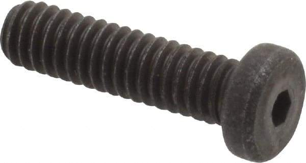 Unbrako - #8-32 UNC Hex Socket Drive, Low Socket Cap Screw - Alloy Steel, Black Oxide Finish, 5/8" Length Under Head - Industrial Tool & Supply