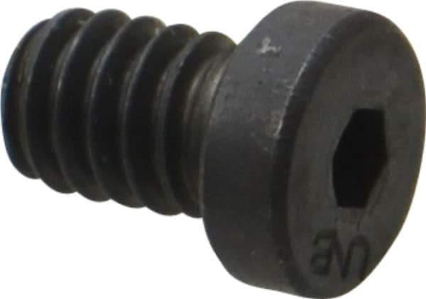Unbrako - 1/4-20 UNC Hex Socket Drive, Low Socket Cap Screw - Alloy Steel, Black Oxide Finish, 3/8" Length Under Head - Industrial Tool & Supply