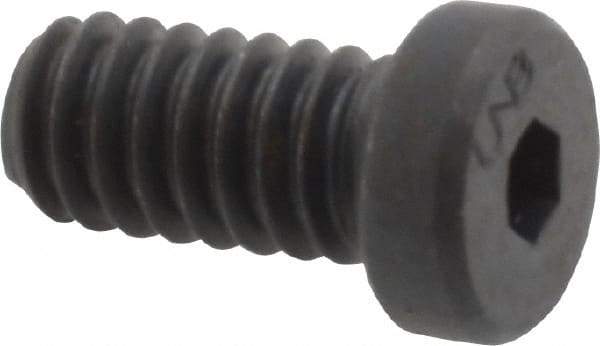 Unbrako - 1/4-20 UNC Hex Socket Drive, Low Socket Cap Screw - Alloy Steel, Black Oxide Finish, 1/2" Length Under Head - Industrial Tool & Supply
