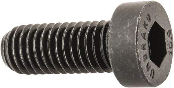Unbrako - M8x1.25 Metric Coarse Hex Socket Drive, Low Socket Cap Screw - Grade 10.9 Alloy Steel, Black Oxide Finish, 20mm Length Under Head - Industrial Tool & Supply