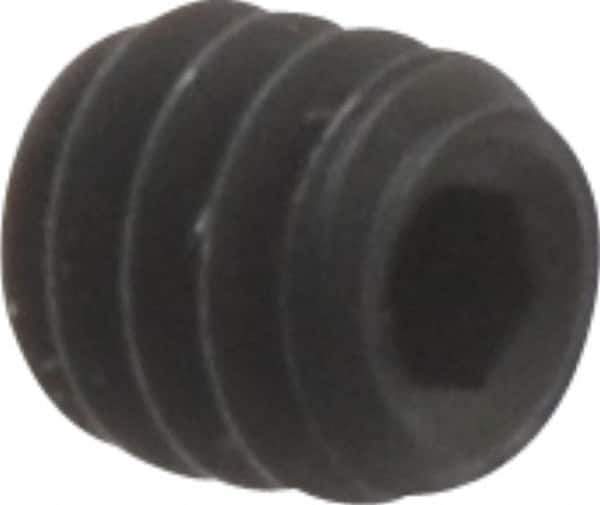 Unbrako - #2-56 UNC, 3/32" OAL, Cup Point Set Screw - Grade 8 Alloy Steel, 0.035" Key - Industrial Tool & Supply