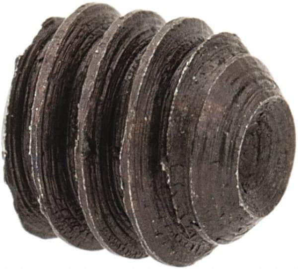 Unbrako - #5-40 UNC, 1/8" OAL, Cup Point Set Screw - Grade 8 Alloy Steel, 1/16" Key - Industrial Tool & Supply
