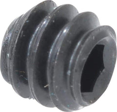 Unbrako - #6-32 UNC, 1/8" OAL, Cup Point Set Screw - Grade 8 Alloy Steel, 1/16" Key - Industrial Tool & Supply