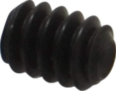 Unbrako - #6-32 UNC, 3/16" OAL, Cup Point Set Screw - Grade 8 Alloy Steel, 1/16" Key - Industrial Tool & Supply