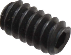 Unbrako - #6-32 UNC, 1/4" OAL, Cup Point Set Screw - Grade 8 Alloy Steel, 1/16" Key - Industrial Tool & Supply