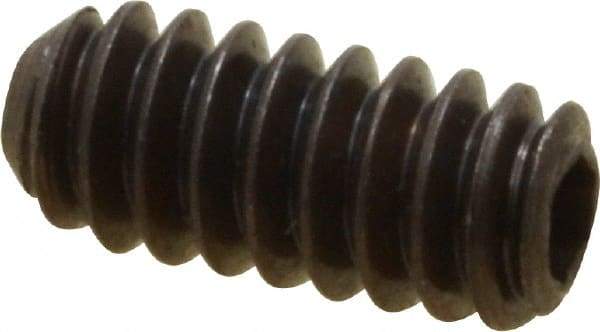 Unbrako - #6-32 UNC, 5/16" OAL, Cup Point Set Screw - Grade 8 Alloy Steel, 1/16" Key - Industrial Tool & Supply
