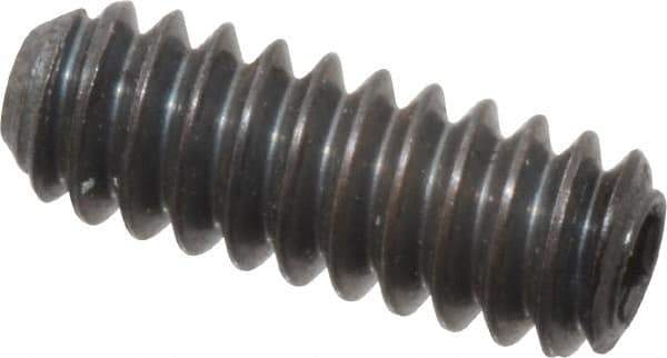 Unbrako - #6-32 UNC, 3/8" OAL, Cup Point Set Screw - Grade 8 Alloy Steel, 1/16" Key - Industrial Tool & Supply