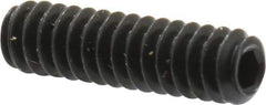 Unbrako - #6-32 UNC, 1/2" OAL, Cup Point Set Screw - Grade 8 Alloy Steel, 1/16" Key - Industrial Tool & Supply