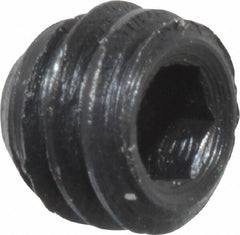 Unbrako - #8-32 UNC, 1/8" OAL, Cup Point Set Screw - Grade 8 Alloy Steel, 5/64" Key - Industrial Tool & Supply