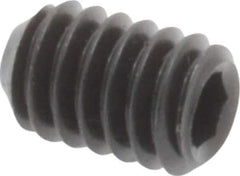 Unbrako - #8-32 UNC, 1/4" OAL, Cup Point Set Screw - Grade 8 Alloy Steel, 5/64" Key - Industrial Tool & Supply