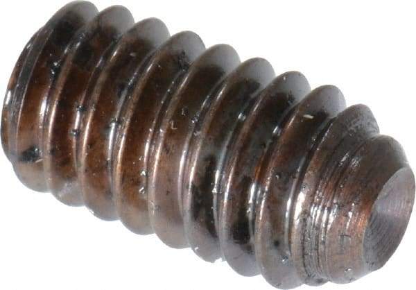 Unbrako - #8-32 UNC, 5/16" OAL, Cup Point Set Screw - Grade 8 Alloy Steel, 5/64" Key - Industrial Tool & Supply