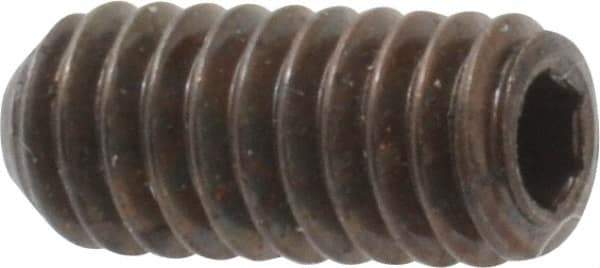 Unbrako - #8-32 UNC, 3/8" OAL, Cup Point Set Screw - Grade 8 Alloy Steel, 5/64" Key - Industrial Tool & Supply