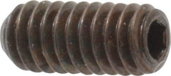 Unbrako - #8-32 UNC, 3/8" OAL, Cup Point Set Screw - Grade 8 Alloy Steel, 5/64" Key - Industrial Tool & Supply