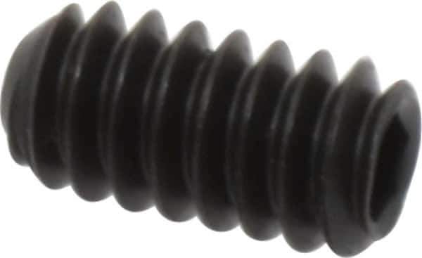 Unbrako - #10-24 UNC, 3/8" OAL, Cup Point Set Screw - Grade 8 Alloy Steel, 3/32" Key - Industrial Tool & Supply