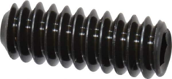 Unbrako - #10-24 UNC, 1/2" OAL, Cup Point Set Screw - Grade 8 Alloy Steel, 3/32" Key - Industrial Tool & Supply