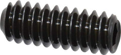 Unbrako - #10-24 UNC, 1/2" OAL, Cup Point Set Screw - Grade 8 Alloy Steel, 3/32" Key - Industrial Tool & Supply