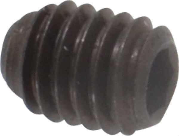 Unbrako - #10-32 UNF, 1/4" OAL, Cup Point Set Screw - Grade 8 Alloy Steel, 3/32" Key - Industrial Tool & Supply
