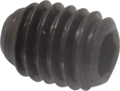 Unbrako - #10-32 UNF, 1/4" OAL, Cup Point Set Screw - Grade 8 Alloy Steel, 3/32" Key - Industrial Tool & Supply