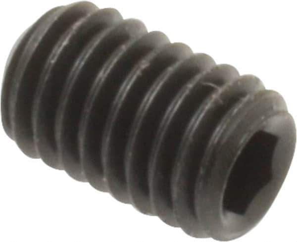 Unbrako - #10-32 UNF, 5/16" OAL, Cup Point Set Screw - Grade 8 Alloy Steel, 3/32" Key - Industrial Tool & Supply