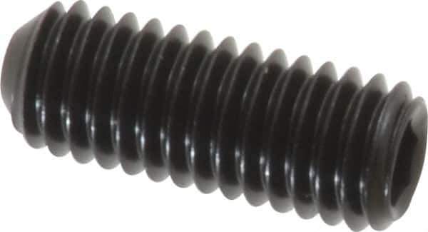 Unbrako - #10-32 UNF, 1/2" OAL, Cup Point Set Screw - Grade 8 Alloy Steel, 3/32" Key - Industrial Tool & Supply
