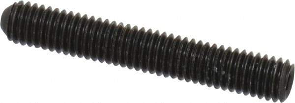 Unbrako - #10-32 UNF, 1-1/4" OAL, Cup Point Set Screw - Grade 8 Alloy Steel, 3/32" Key - Industrial Tool & Supply