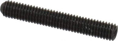 Unbrako - #10-32 UNF, 1-1/4" OAL, Cup Point Set Screw - Grade 8 Alloy Steel, 3/32" Key - Industrial Tool & Supply
