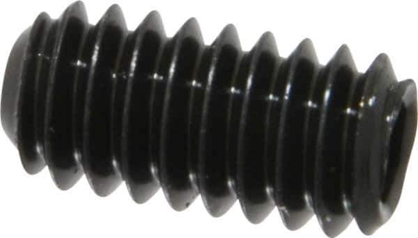 Unbrako - 1/4-20 UNC, 1/2" OAL, Cup Point Set Screw - Grade 8 Alloy Steel, 1/8" Key - Industrial Tool & Supply