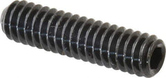 Unbrako - 1/4-20 UNC, 1" OAL, Cup Point Set Screw - Grade 8 Alloy Steel, 1/8" Key - Industrial Tool & Supply