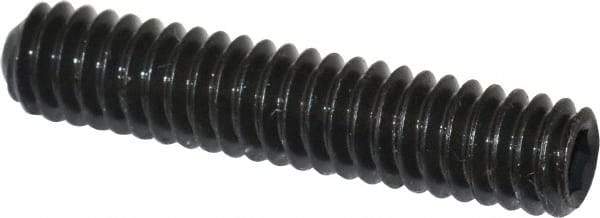 Unbrako - 1/4-20 UNC, 1-1/4" OAL, Cup Point Set Screw - Grade 8 Alloy Steel, 1/8" Key - Industrial Tool & Supply